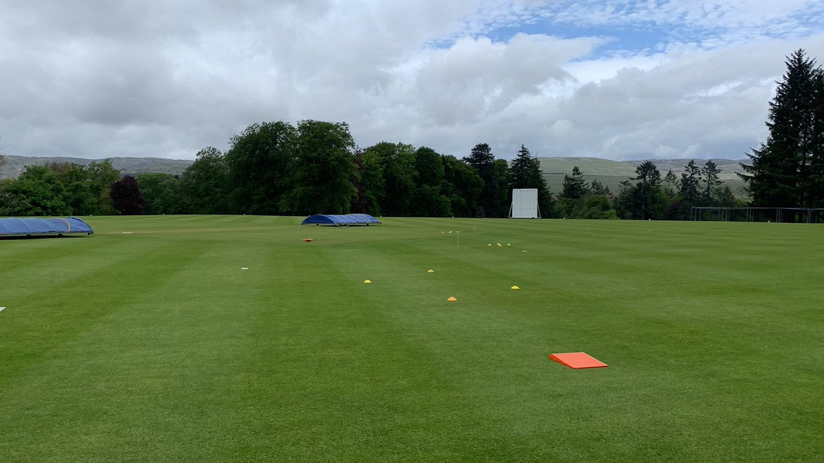 CollMathesons's tweet photo. All set for the 1st XI vs @StrathallanSchl today in the Scottish Schools T20 competition. Fingers crossed the weather holds! #schoolscricket @CricketScotland https://t.co/HASy676tMe