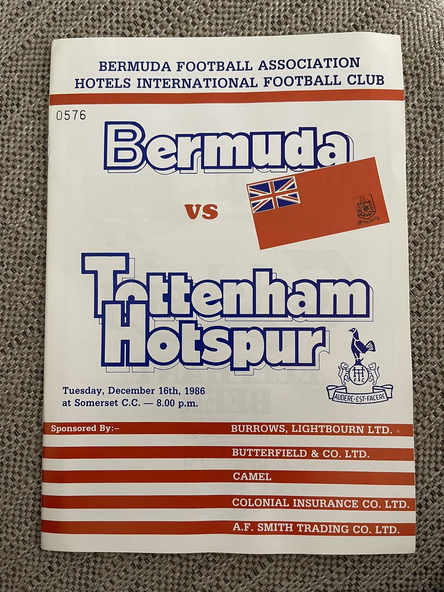 Came across this programme today. Any idea of the result <a href="/Spurs_BDA/">Bermuda Spurs</a> #COYS