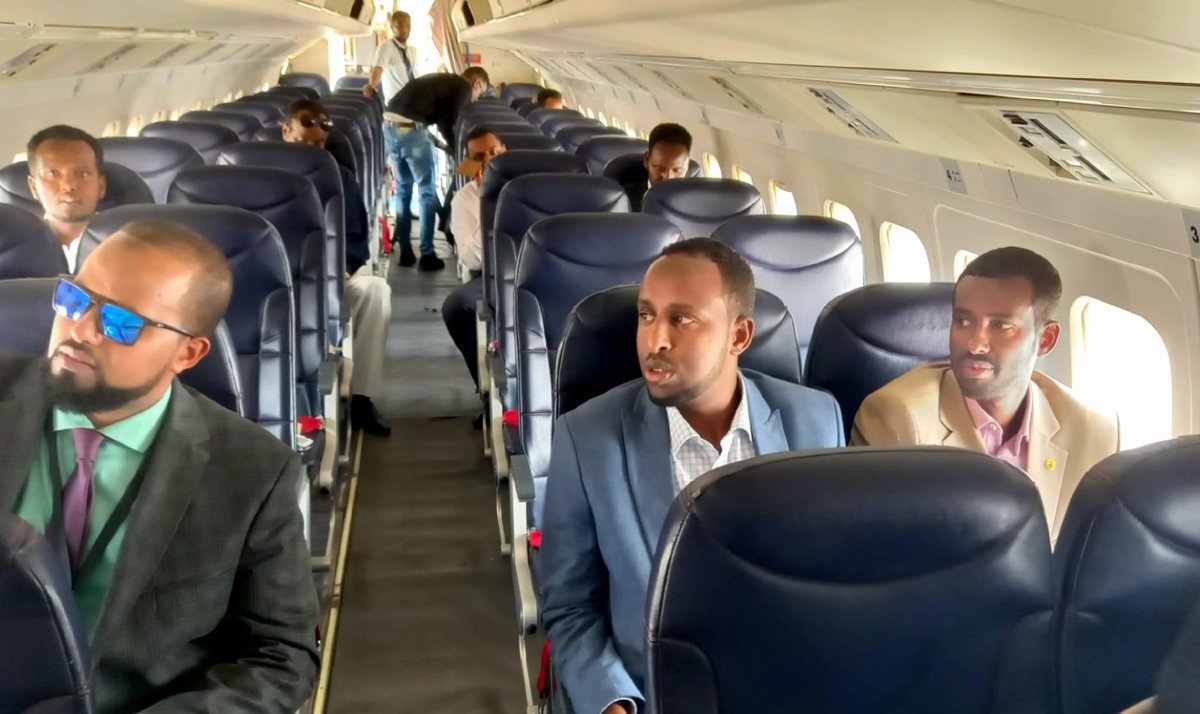 mullaaxo's tweet photo. A historical day for #Somaliland 

The first domestic flight ✈️ to Ergiavo from Egal International Airport happened today after a long period of time. 

Thanks to Fly Star Airline and every body who made this happen.  

#Somaliland https://t.co/r6itlZxGHv