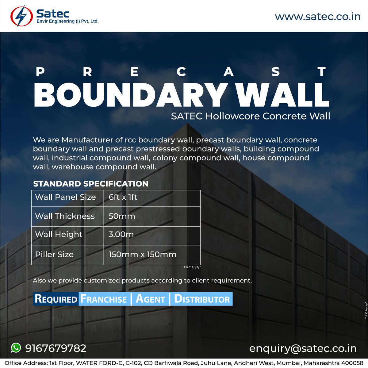 SatecEnvirEngg's tweet image. Hollowcore Concrete Boundary Wall!!

#Satec #SatecEnvirEngineeringPvtLtd #PrecastConcretePanelWall, #PrecastCompoundWall, #PrecastConcretePanelWall, #PrefabricatedBoundaryWall #PrefabBoundaryWall #PrecastBoundaryWall  #Hollowcore #ConcreteBoundaryWall