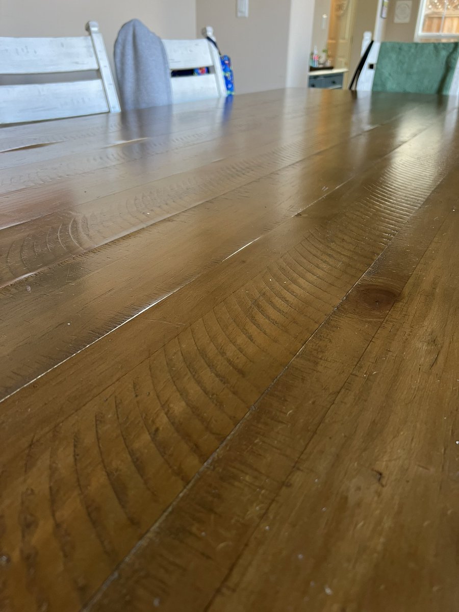 KevinB_Tech's tweet image. Super disappointed with this table from the Joanna Gaines Magnolia Collection at Living Spaces. After less than two years the veneer is lifting and it’s no longer under warranty. 👎@LivingSpaces @joannagaines