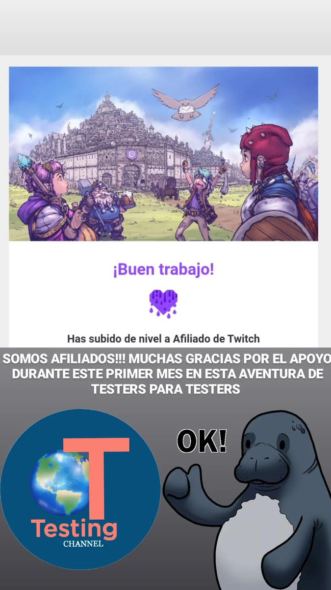 Y un día gracias a ustedes... Y con un poquitin de ayuda de Testing llegamos al afiliado!!! Mil gracias!