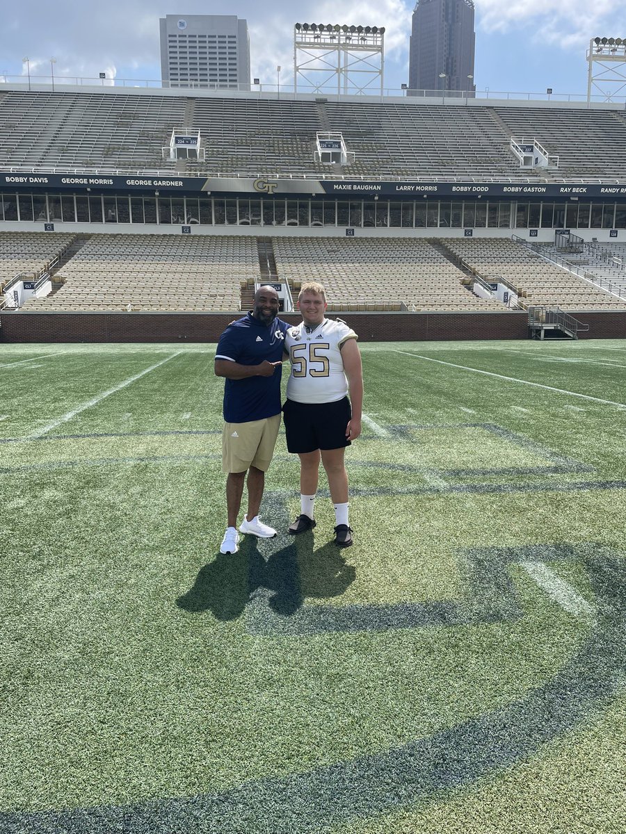 elibward2004's tweet photo. Georgia Tech visit @PlayBookAthlete @RecruitGeorgia @therealkwat @CoachCollins #whyigrind https://t.co/LfO7cLaJHO