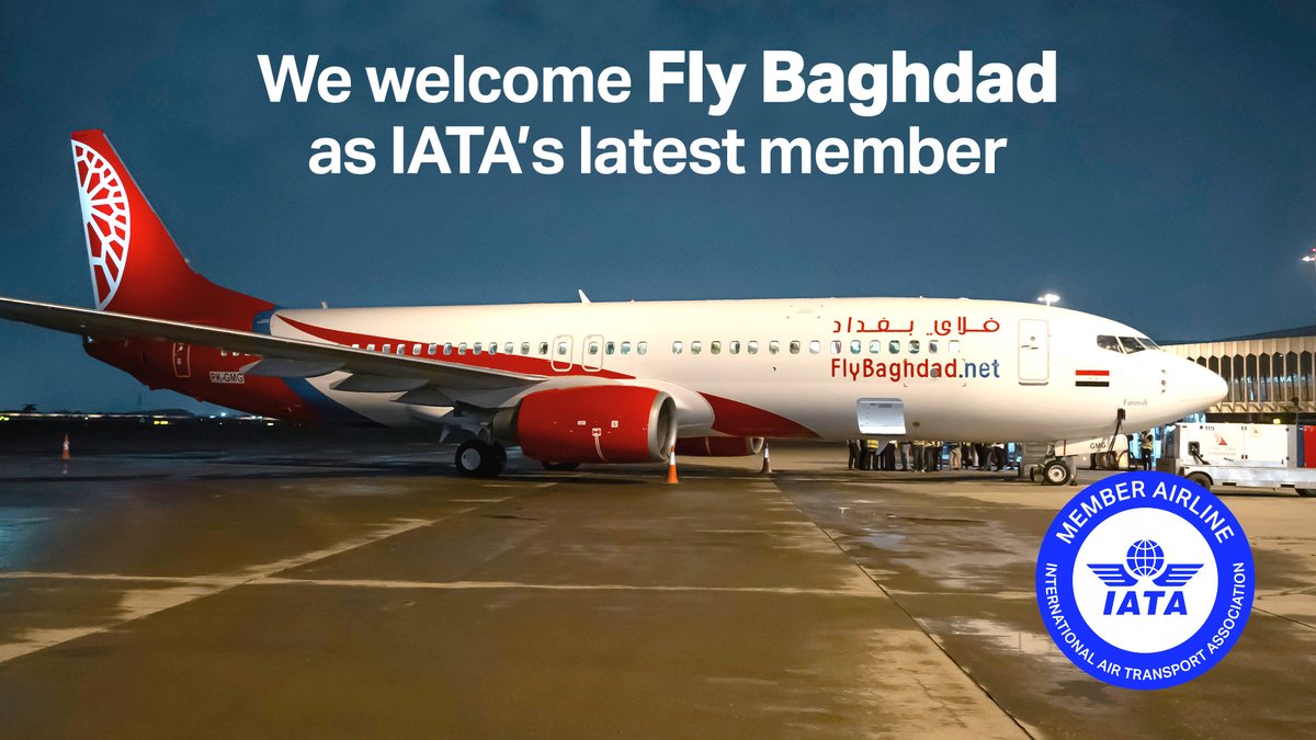Congratulations 👏 to @flybaghdad_ for joining IATA's #airlinemembership.

Fly Baghdad, an 🇮🇶 carrier currently operates scheduled passenger services within the region with plans to launch new destinations to Europe in 2022.

Find out more 👉 bit.ly/3FqMjCi