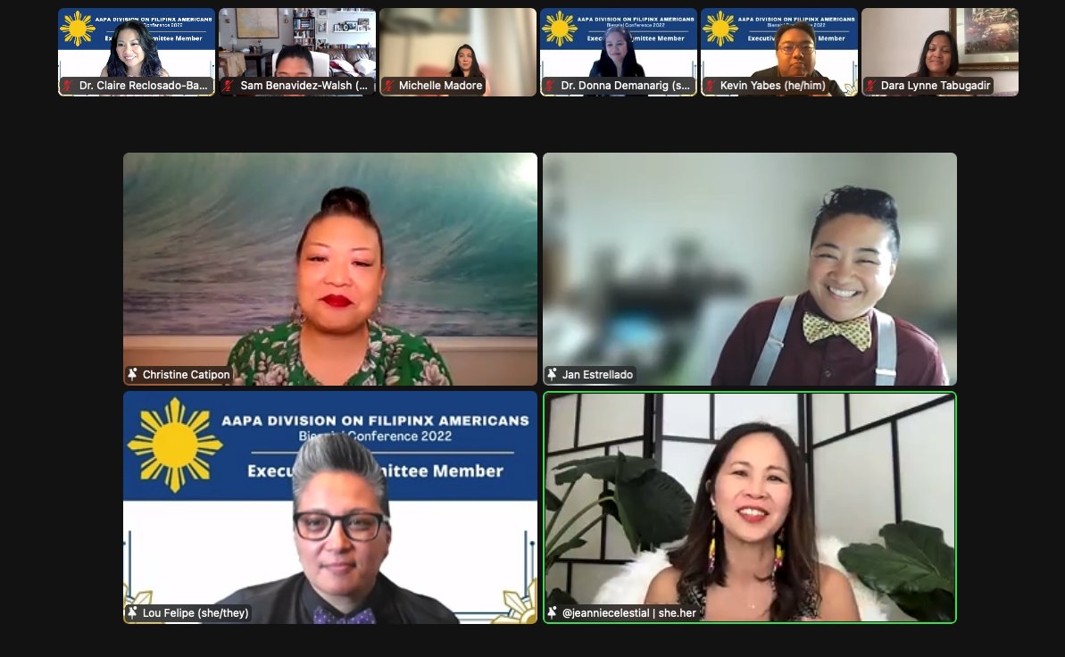 FilAmPsych's tweet image. Happening now -- Creating Clinical Interventions for Internalized Oppression: A Conversation with the Editors
@louniversality, @jan_estrellado, @celestialphd, Dr. Christine Catipon

#DoFA2022