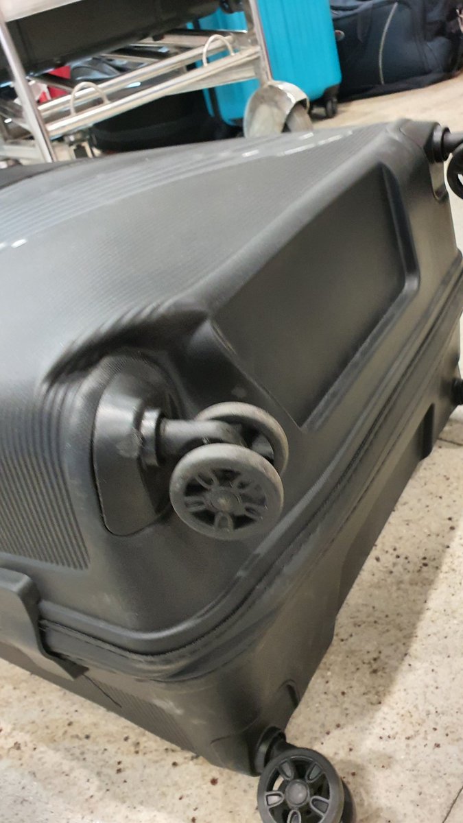 Condition of our checked in baggage handled by IndiGo. Flight 6E2043  Delhi - Chn. Seat26A Passengers S.S.Ramasubramaniam +2 Raising the issue wid ground staff n a 45 min wait got us an offer of measly Rs 500 as compensation which is unacceptable. Ordeal continues  <a href="/IndiGo6E/">IndiGo</a>