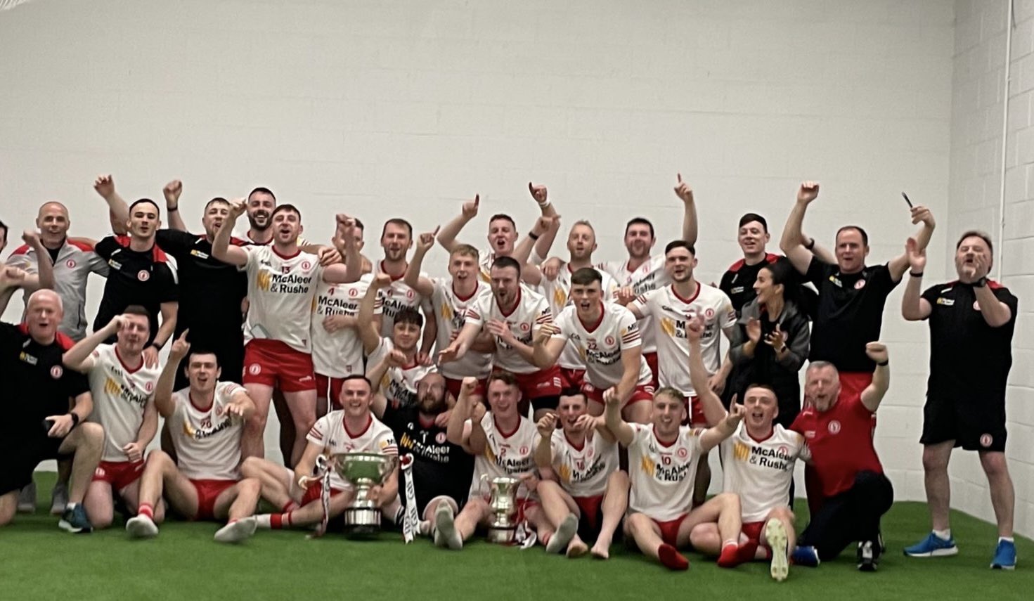 Tyrone GAA on Twitter: "Scenes from the double winners ⚪️🔴🏆🏆 https://t