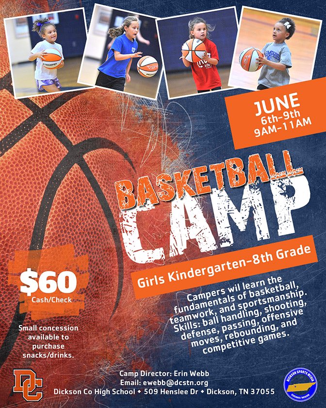 🏀Dickson County Basketball Camp!