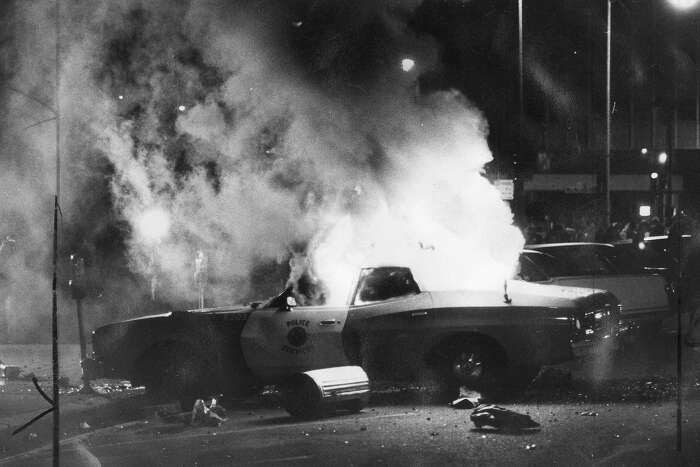 TylerAlbertario's tweet photo. TODAY IN LGBTQ+ HISTORY: On May 21, 1979, following the conviction of Dan White for voluntary manslaughter in the assassination of George Moscone and Harvey Milk, San Francisco gay activists have a night-long battle with the SFPD, which becomes known as the "White Night Riot." https://t.co/hfYiCCVeL8