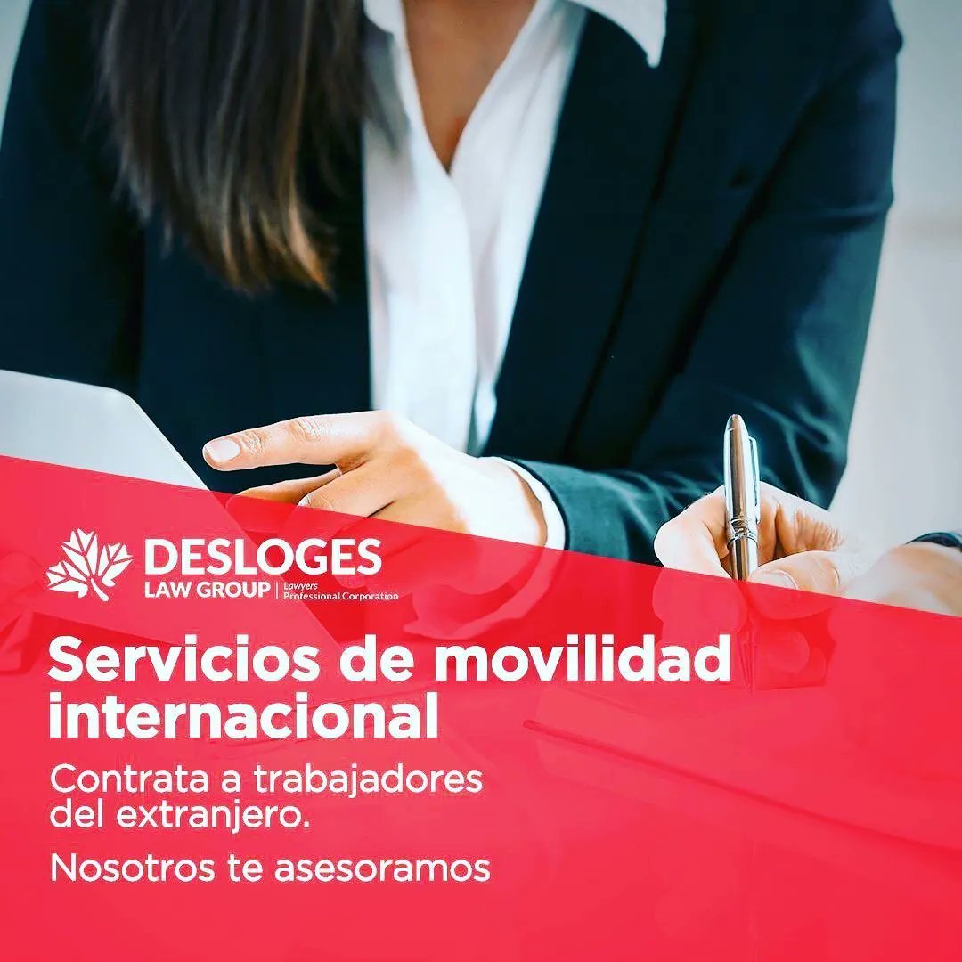 ¿Buscas contratar personal del extranjero? Nosotros te asesoramos.

📩contacto@desloges.ca