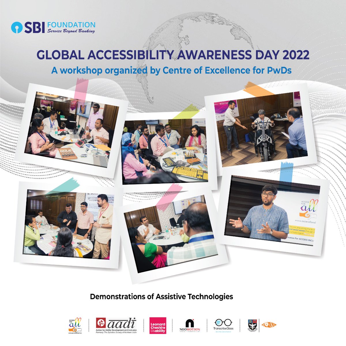 SBI_FOUNDATION's tweet image. We are thankful to our NGOs &amp;amp; representatives from various banks for participating in &apos;Introduction to Assistive Technologies&quot; by our flagship program -Centre of Excellence for PwDs 
bit.ly/3GaJGWP 

#sbifoundation #xrcvc #transcribeglass #neomotionlife #mumbaicheshire