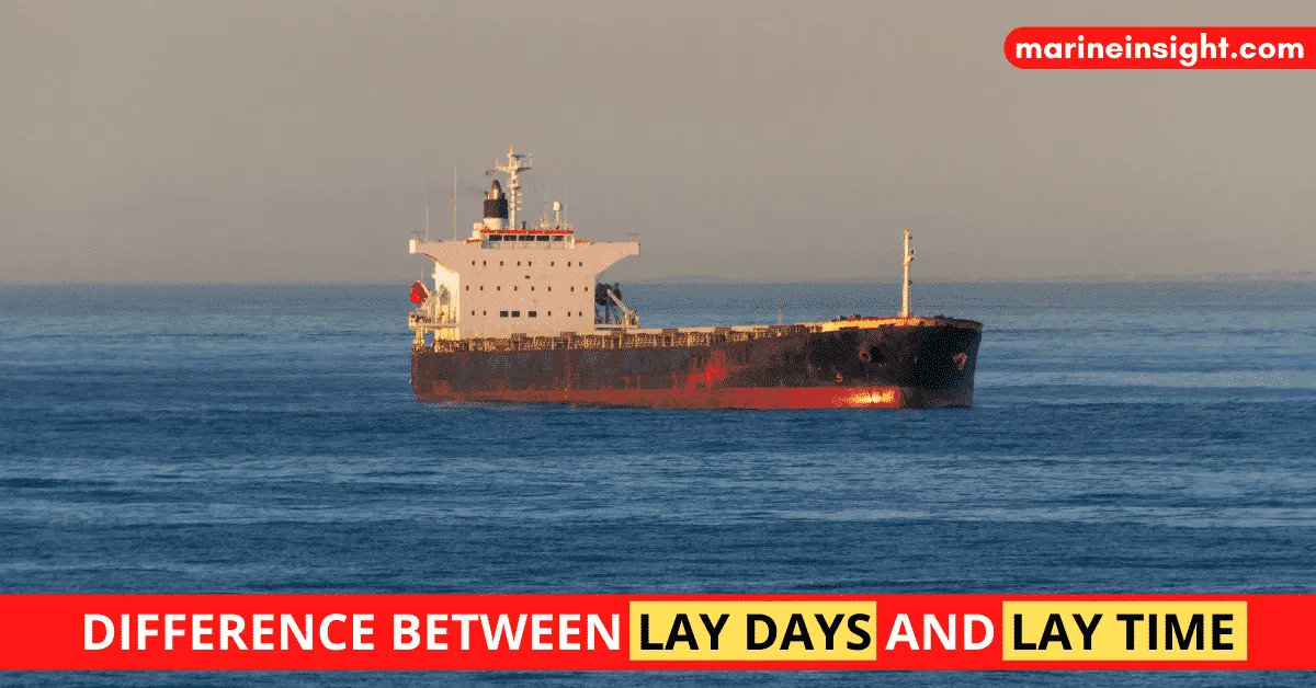 MarineInsight's tweet photo. Lay days and lay time are both commercial shipping terms that are often confused as referring to the same meaning.
...Check Out this article ๐https://t.co/sktxnyAzjj
#LayDays #LayTime #Shipping #Maritime #MarineInsight #Merchantnavy #Merchantmarine #MerchantnavyShips https://t.co/DMyTQEsHfB