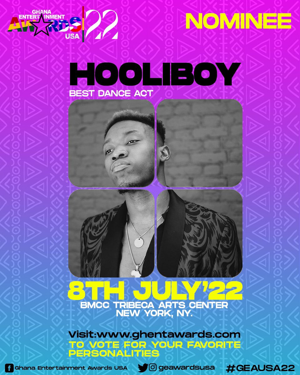 geawardsusa's tweet photo. Vote for @Hooliboy94 to win at the 2022 Ghana Entertainment Awards USA (@geawardsusa). 

Visit https://t.co/QEqbA55fP3 to vote now. #GEAUSA22 https://t.co/4PZzq0p1Eh
