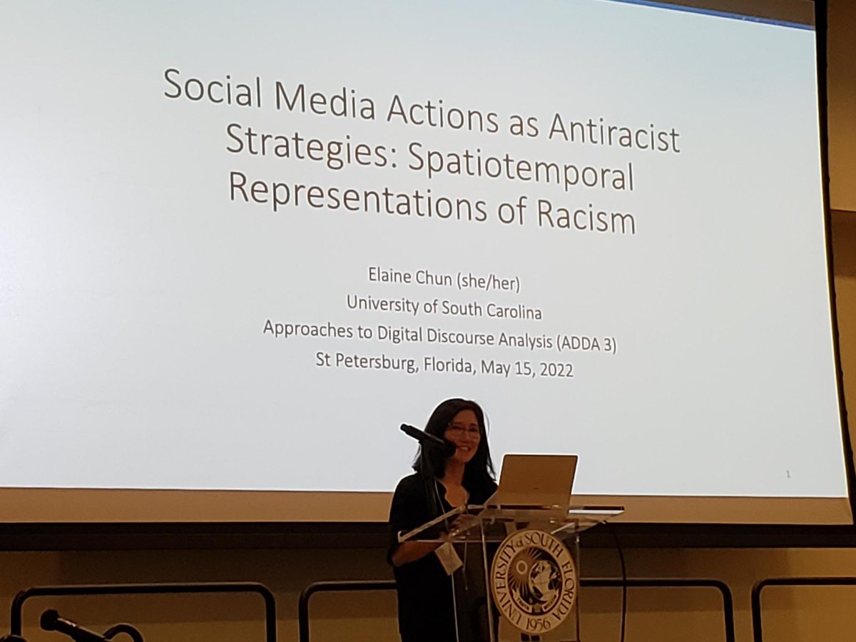 adda3_2022's tweet photo. Powerful closing #plenary by Elaine Chun on racist and anti racist #discourses in #digitalmedia! #ADDA3 https://t.co/qA3iP5vOhq