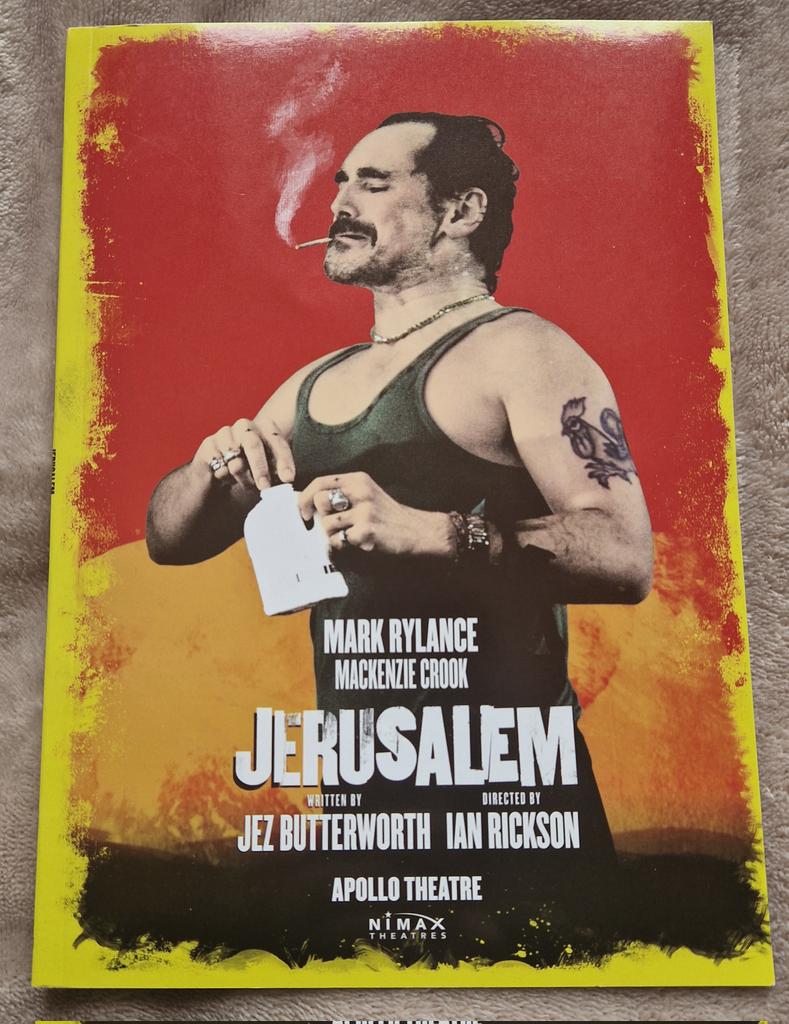 TheEcclesiarchy's tweet photo. @JerusalemPlay at the Apollo Theatre is absolutely magnificent. A brilliantly writen play full of emotion. Mark Rylance gave one of the best performances I have ever seen. Anyone who possibly can needs to see it! #JerusalemThePlay #theatre https://t.co/jfjCD5Dzcf