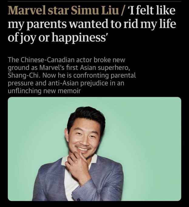 Marvel star Simu Liu: 'I felt like my parents wanted to rid my