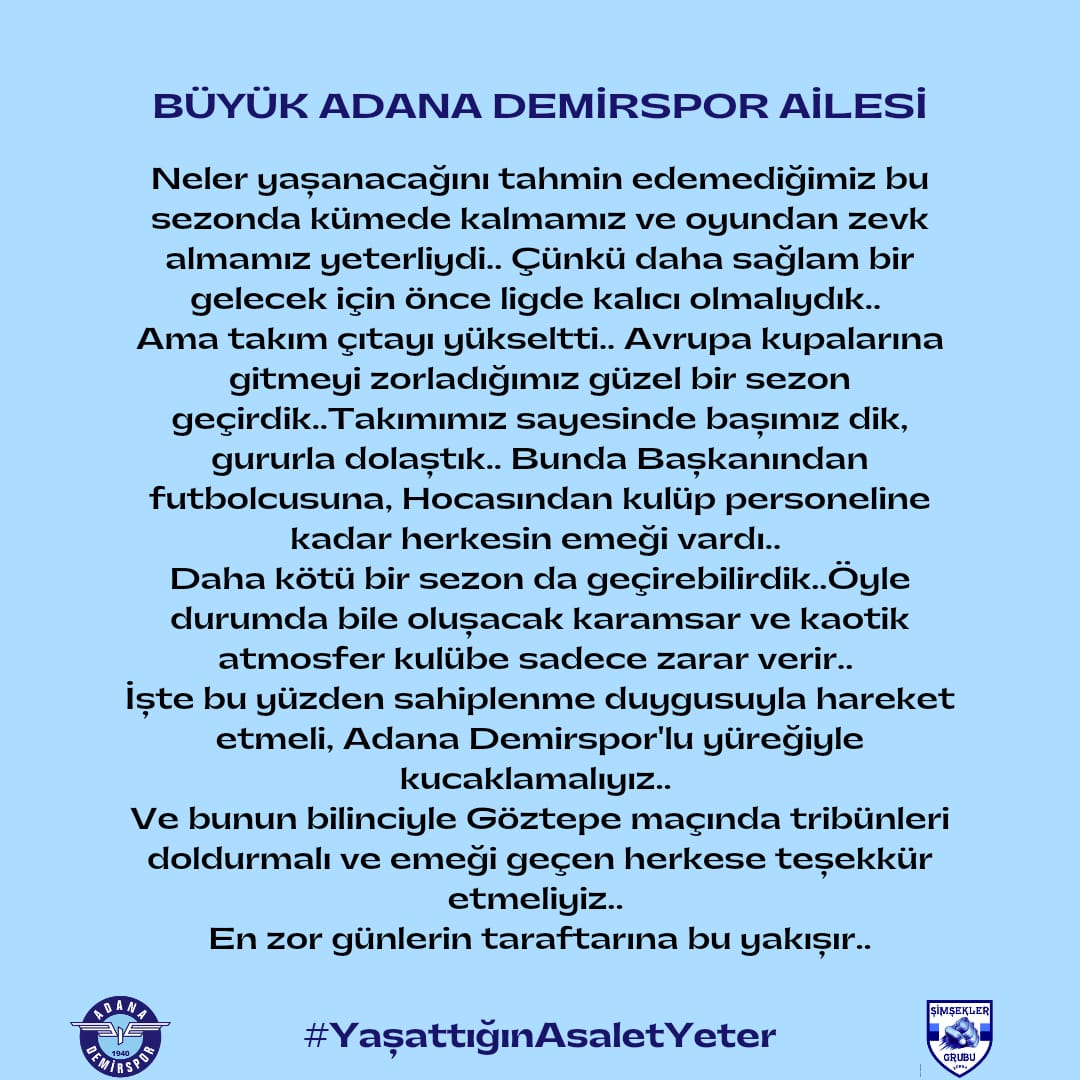 #YaşattığınAsaletYeter