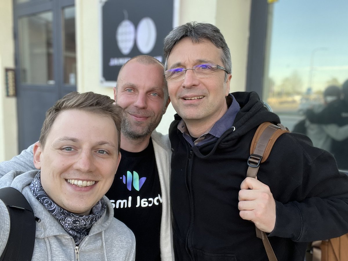 NickLahoika's tweet photo. @vocal_image team met the best angel investor ever ๐ค #vocalimage #startup #Estonia https://t.co/rF47Ya5vGg