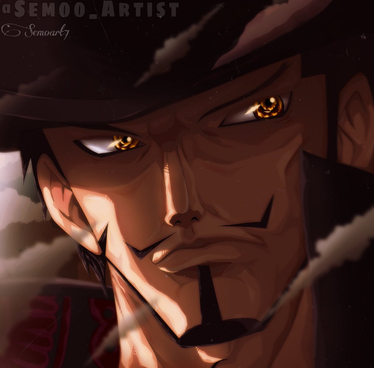 SemoRL9's tweet photo. Coloring...✨

..| Dracule D Mihawk |..
#ONEPIECE | #ون_بيس 
#MIHAWK | #ميهوك https://t.co/gE5AsyPnxY