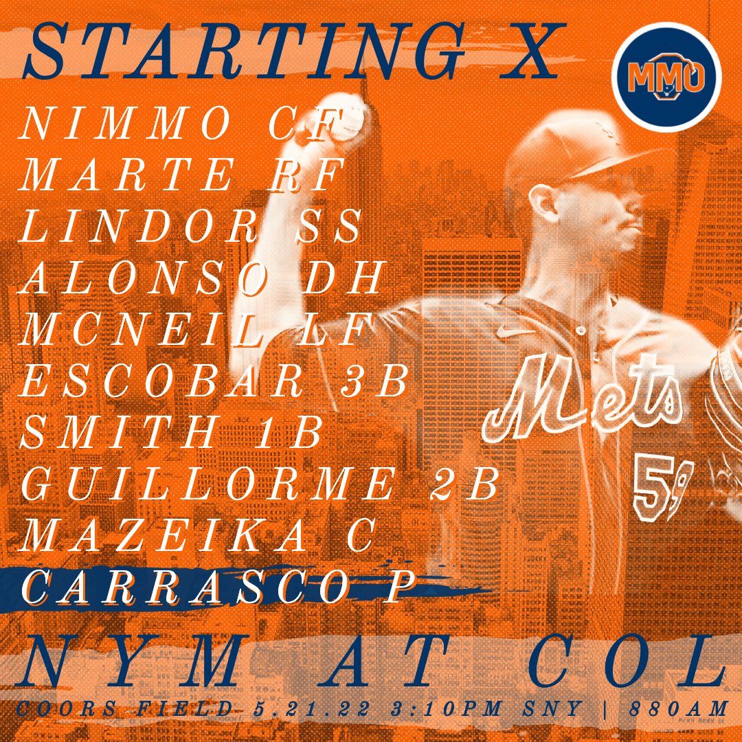 Metsmerized Online on Twitter "Here’s the Mets lineup for game one of