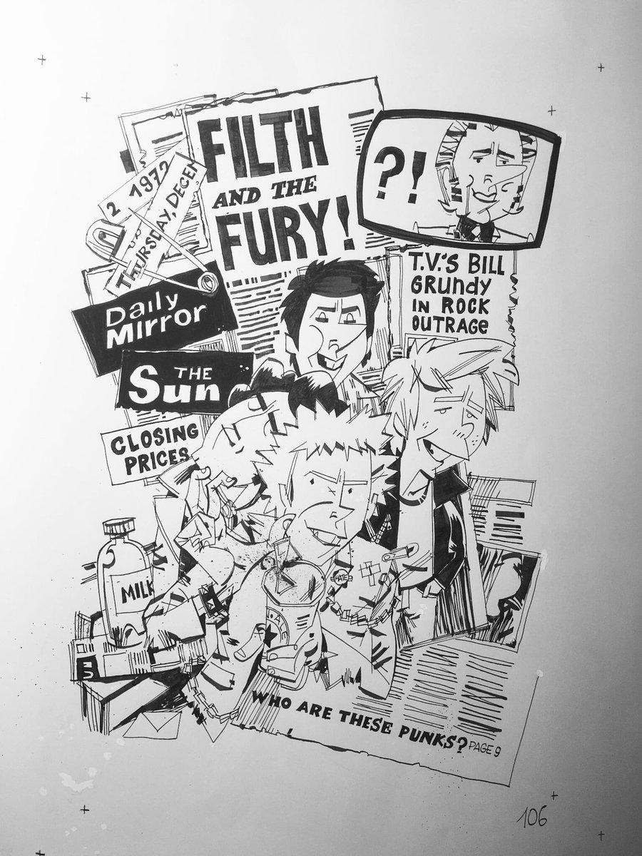 lionel_chouin's tweet photo. P113 « Malcolm MacLaren l’art du desastre » éditions @Futuropolis #Sexpistols #billgrundy #filthandfury #johnnyrotten #nevermindthebollocks #punkrock https://t.co/j0H123LgY8