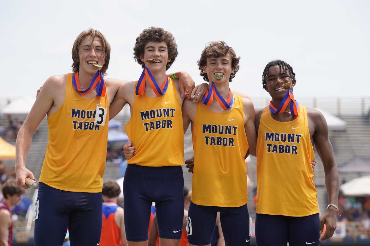 Coach_Crom's tweet photo. How about 7:54.26 for the win!  NCHSAA #1 time for 2022.  Boys 4x800m relay puts 10 points on the board for ⁦@Tabor_City⁩ to start our scoring.   #SpartanStrong 💪🏾 https://t.co/Q5wU2bhjKi