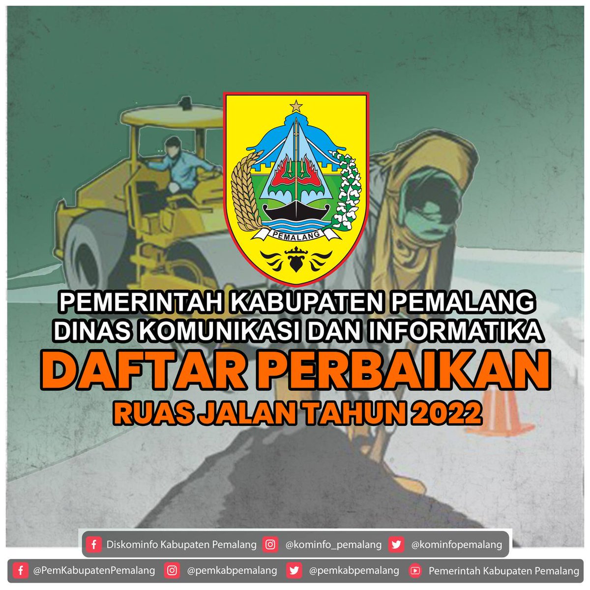 PemkabPemalang's tweet photo. Rencana Penanganan Jalan Kab. Pemalang tahun Anggaran 2022 https://t.co/FT3ZxwbDJt