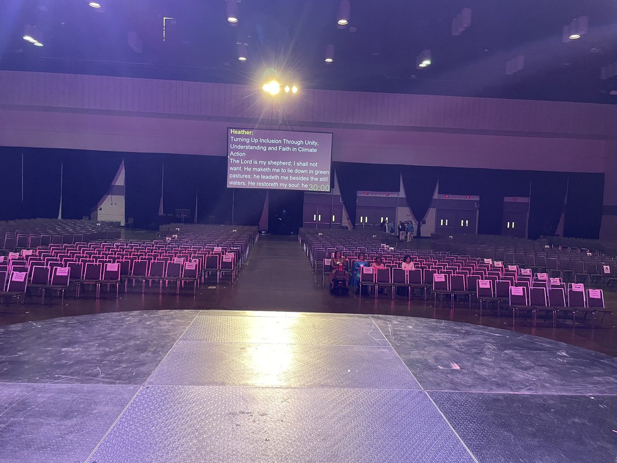 HeatherMcTeer's tweet photo. @uwomenfaith on-site at @uwomenfaith for the opening session! We’re going to #turnitup on #climatejustice, #equity and #faithinaction 😎🥰 #UWFAssembly https://t.co/XiU54uB4HC