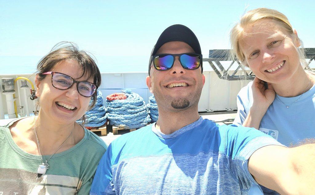 AbedHassoun's tweet photo. And this is a selfie with 2 super women &amp; oceanographers who work so much on the Mediterranean Sea: @MartaAlvarezRo5 of @IEOoceanografia (Spain) &amp; @katrinbarena of @CnrIsmar (Italy)!

#TalPro2022
#RVBelgica https://t.co/8e9mrQBQyw