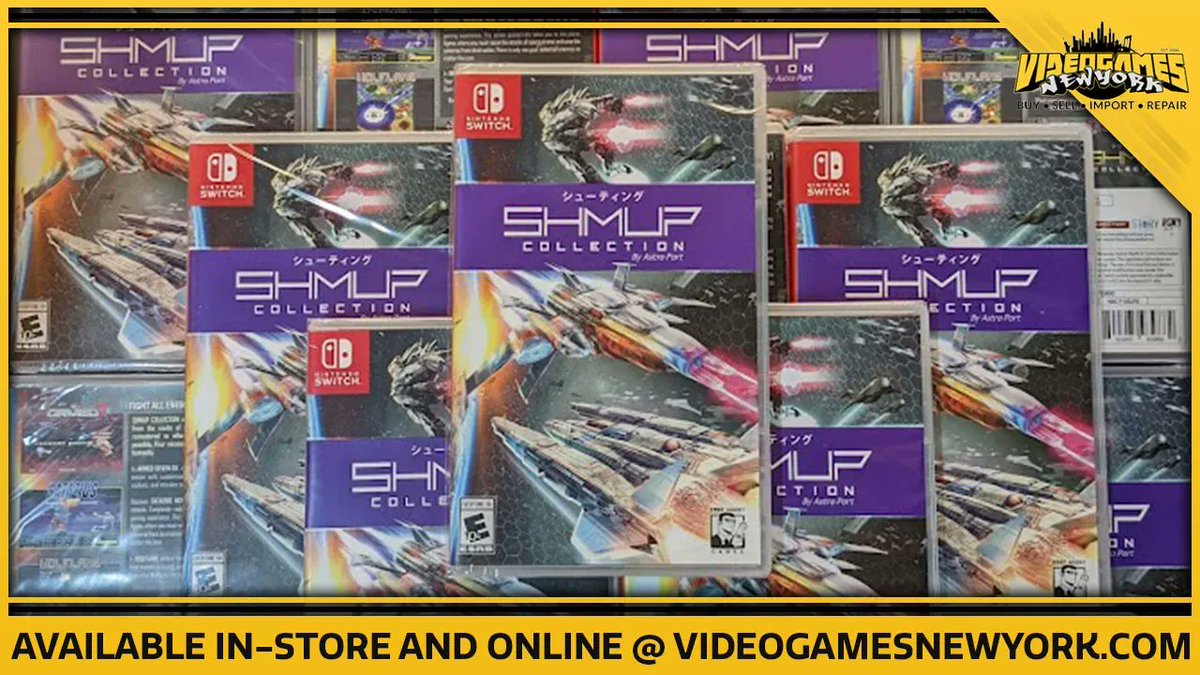 VideoGamesNYC's tweet photo. Available In-store & Online: SHMUP Collection #NintendoSwitch
Less than 14% of our original stock is left get your North American ESRB Rated copy today before there all gone.
3 GAMES ON 1 CARTRIDGE! #ArmedSevenDX #SataziusNext & #Wolflame
https://t.co/bmHOPta3qa
#VGNYSoft https://t.co/o6nJY7qf0q