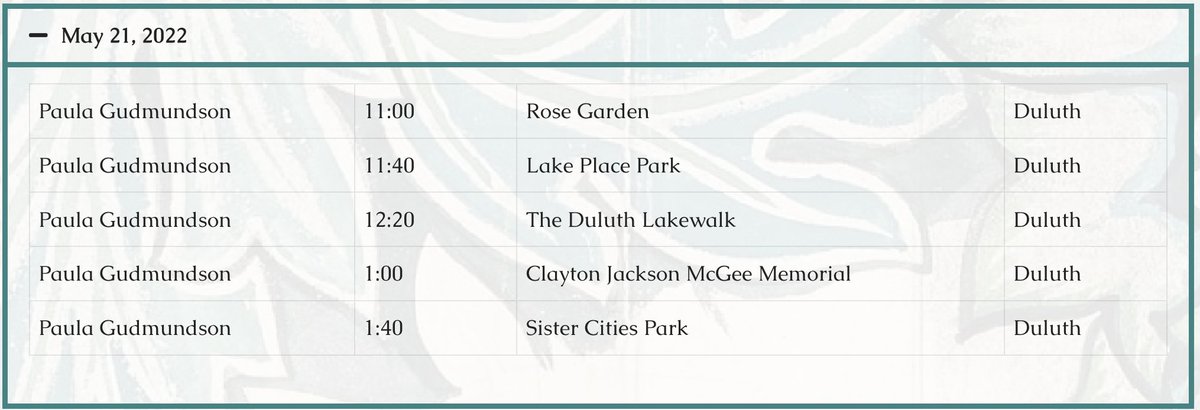 You will find our Mini-Mobile Concerts in St. Paul, Minneapolis, and Duluth today and it starts at 11 AM. See the Schedule below to find us!