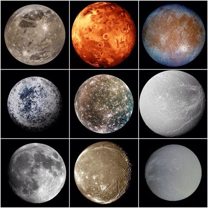 One of these is a frying pan, the rest are moons in our Solar System [source: bit.ly/2mOT4qY] #SaturdayFun