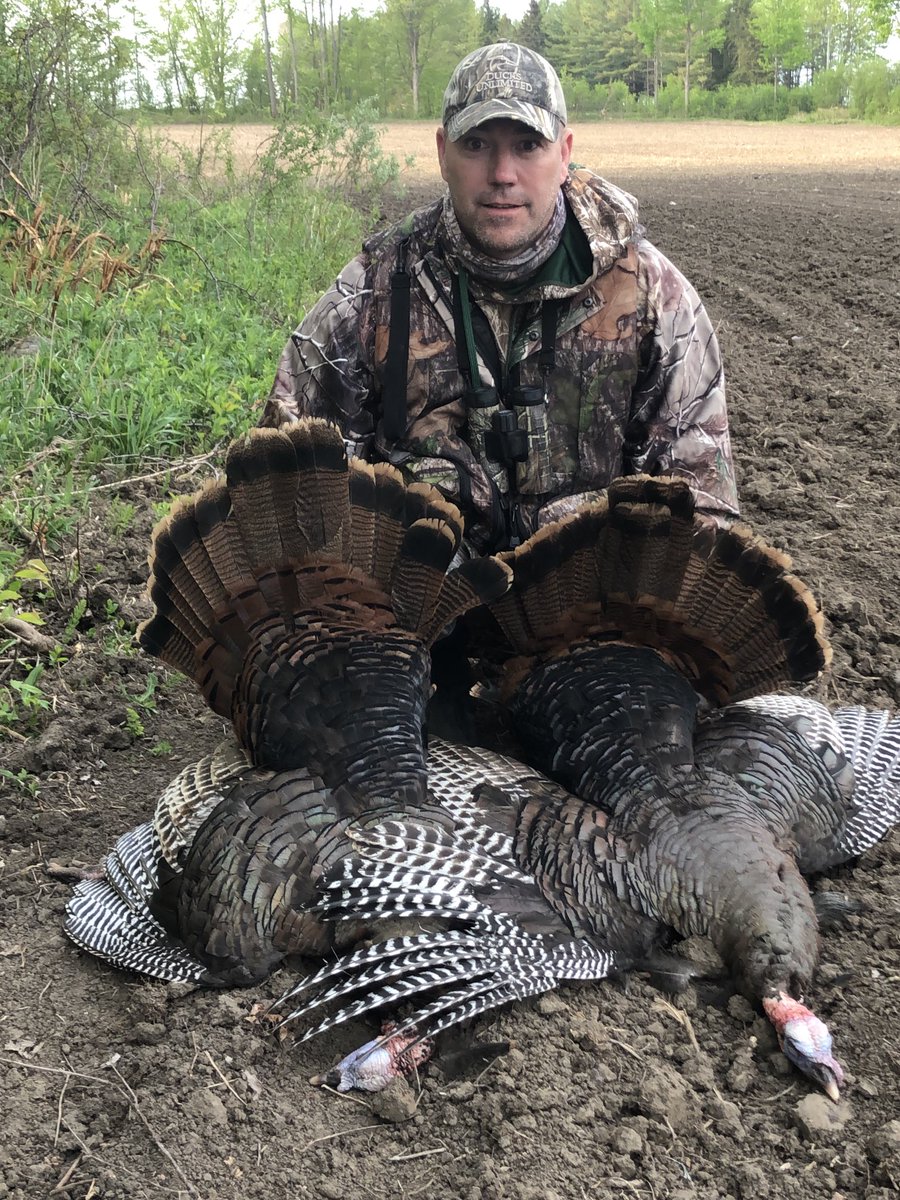 Dad and I took a double on jakes. Not the trophy Tom, but memories that will last forever. #TurkeyHunting