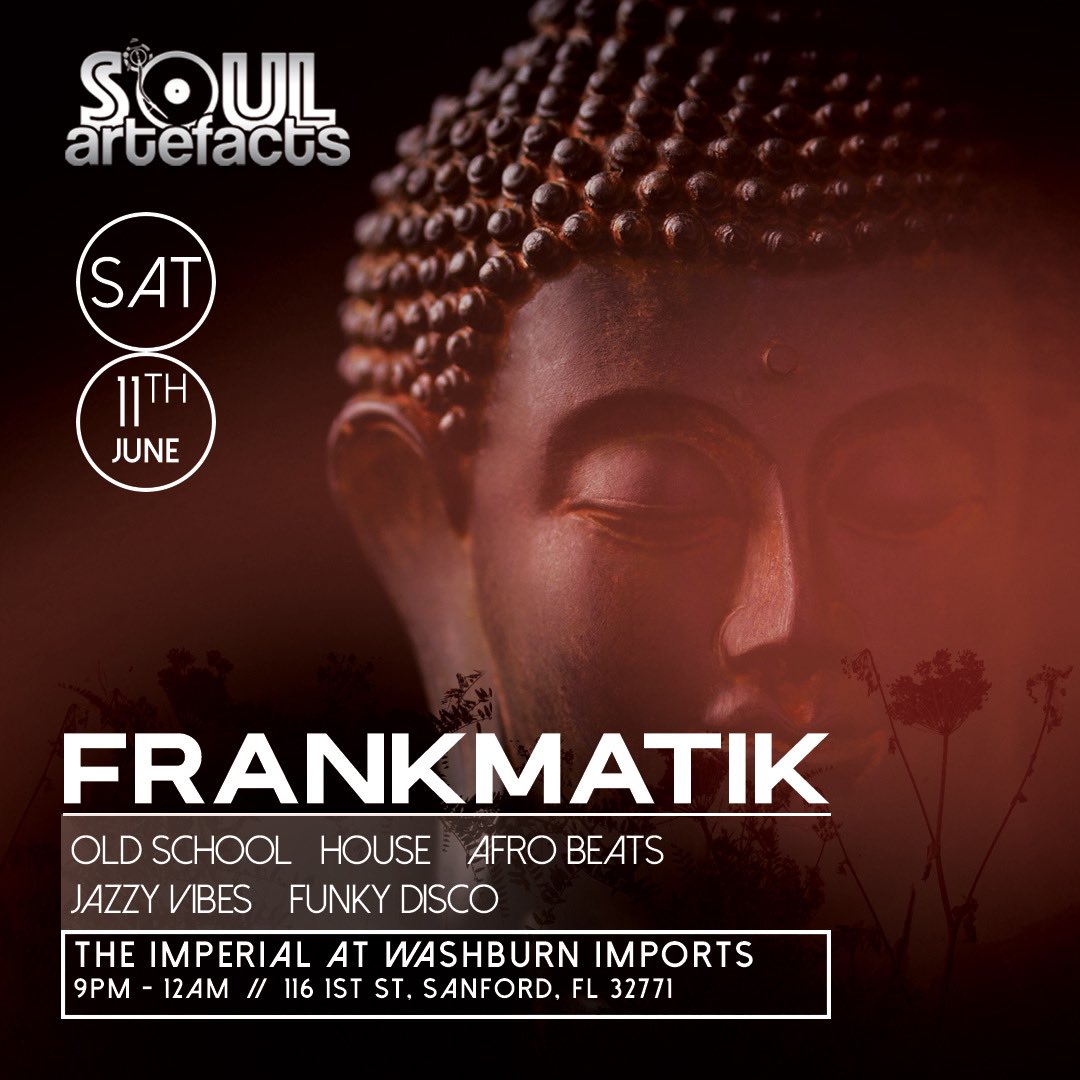 djFrankMatik's tweet photo. I’ll be diggin in the crates Saturday June 11th 9pm-2am
@ImperialSanford 

#oldschool #90shiphop #acidjazz #housemusic #afrobeats #vinyl #vinylrecords #downtown #sanfordfl #dj #frankmatik #soulartefacts https://t.co/sF82GHHiUO