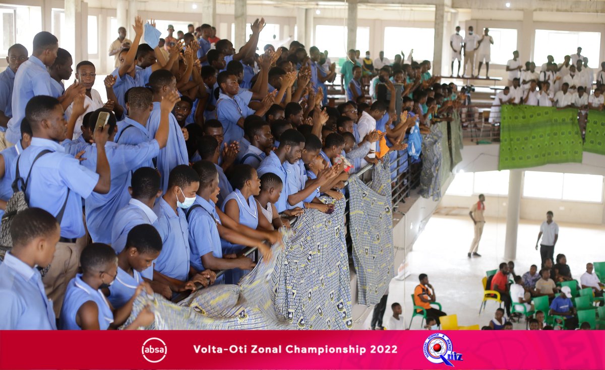 NSMQGhana's tweet photo. Volta-Oti Zonal Championship - Semifinal 2

End of Round 2

Sonrise Christian High School: 26pts
Mawuli School: 13pts
Awudome SHS: 13pts

@AbsaGhana #AbsaZonalChamps

📺: https://t.co/Oa8dwOfXox

#NSMQ2022 #Primetime https://t.co/QsdrooTSK1