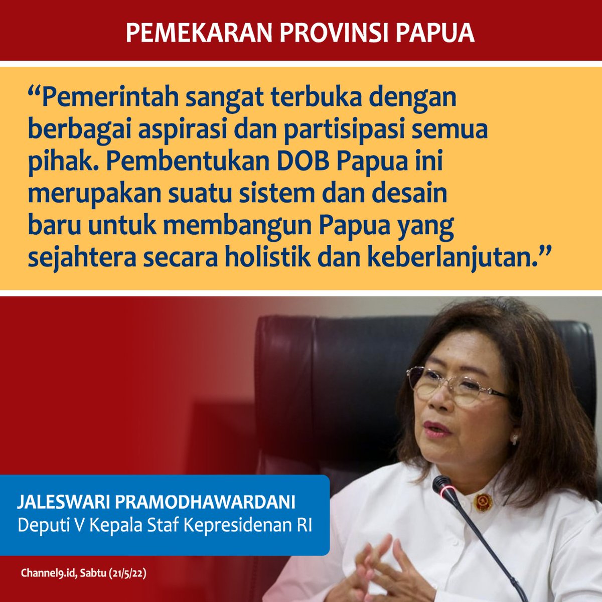 Double H (@hanahanyfa) on Twitter photo KSP: Pemerintah tampung aspirasi semua pihak terkait DOB Papua
<a href="/kemendagri/">Kementerian Dalam Negeri</a>
@PolhukamRI KSP: Pemerintah tampung aspirasi semua pihak terkait DOB Papua
<a href="/kemendagri/">Kementerian Dalam Negeri</a>
@PolhukamRI