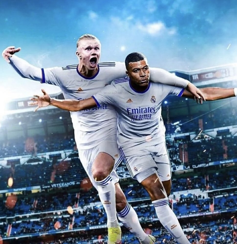Miclas9's tweet photo. Both mbappe and haaland  rejected real madrid 😅😅😅😅😄#RealMadrid https://t.co/GRernyUaWx