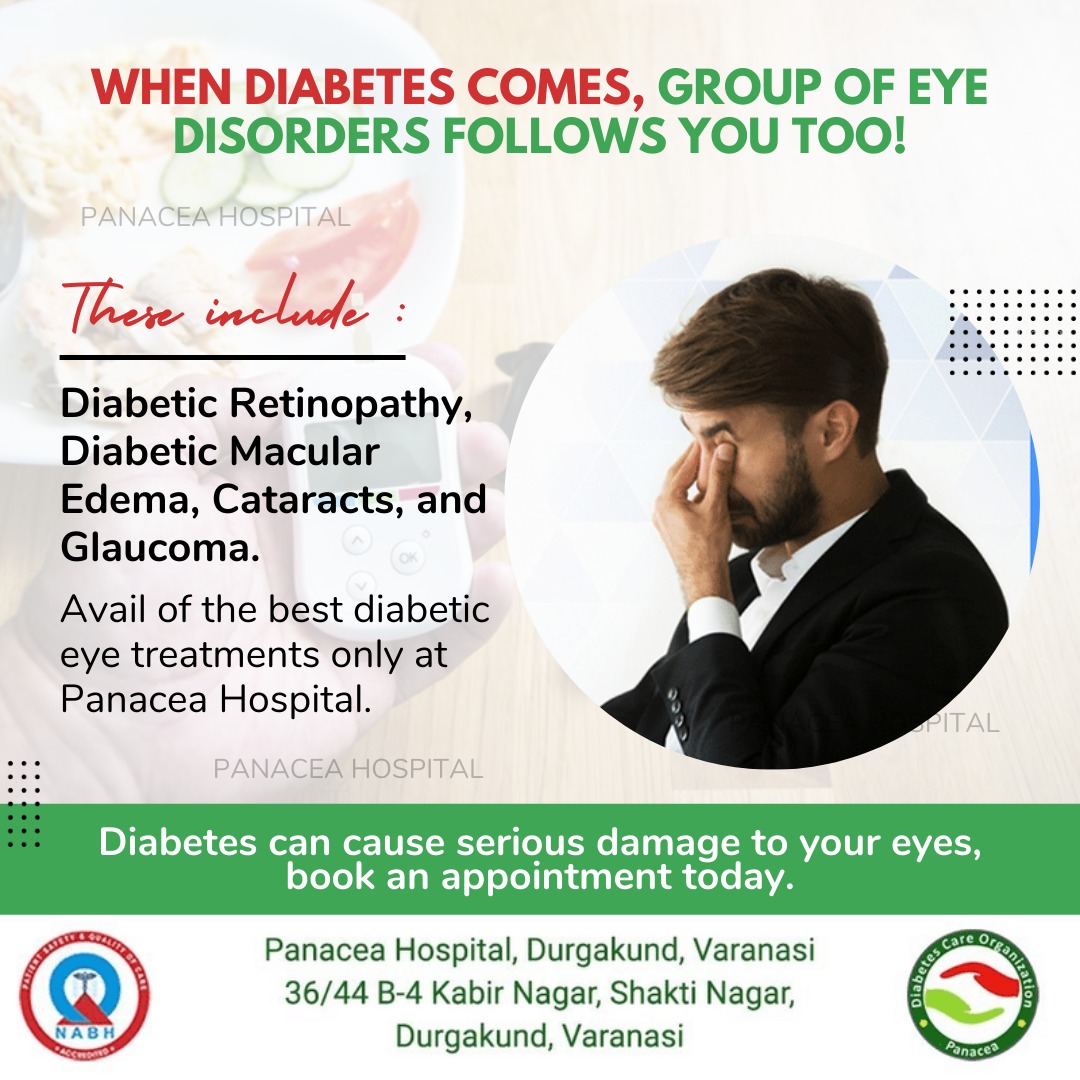 PanaceaVaranasi's tweet photo. Diabetic eye disease is a group of eye problems that affect people with diabetes. 

#diabeticretinopathy  #PanaceaHospital
#diabeticeyes  #glaucoma #cataracts #varanasi #varanasicity https://t.co/PaE5J3JsX4