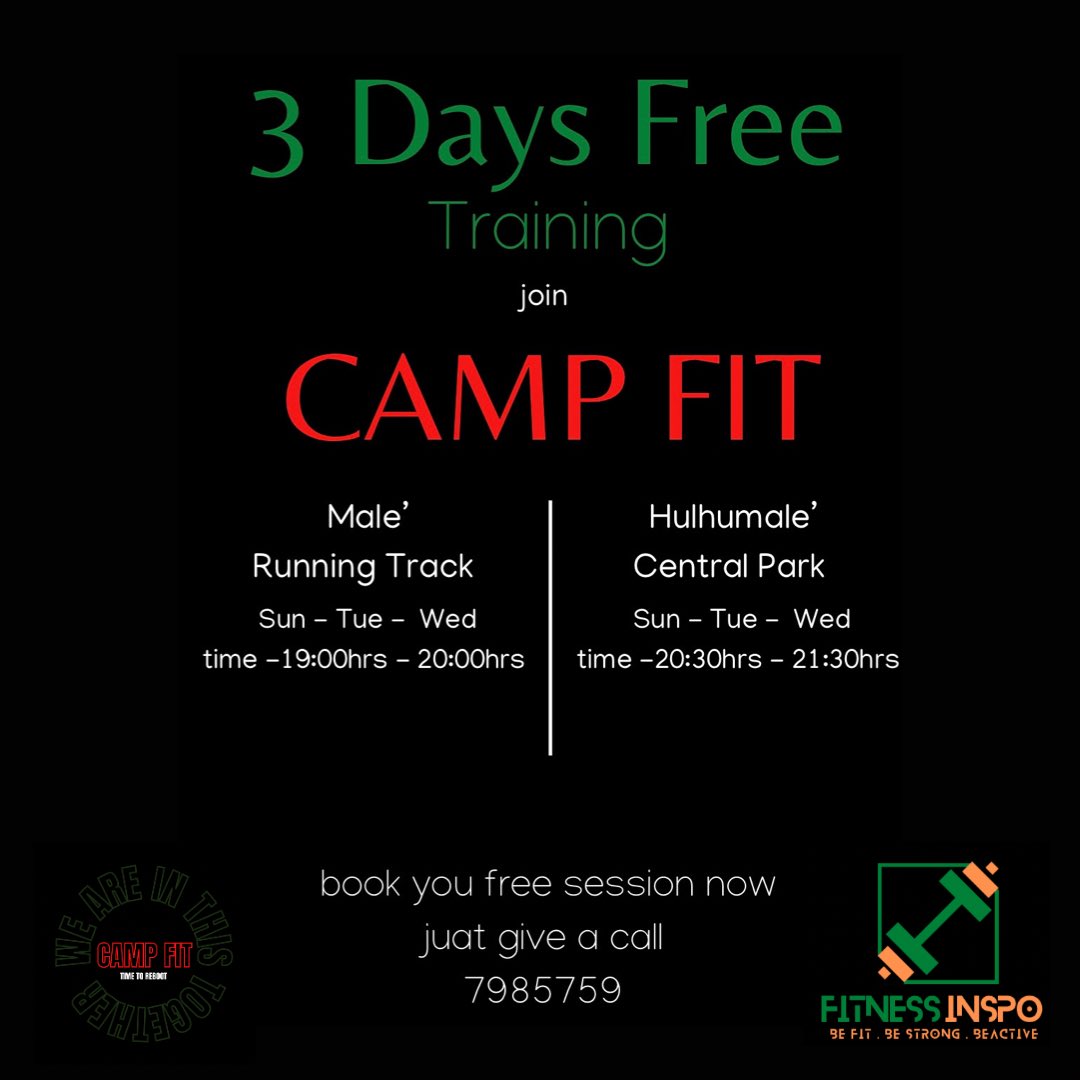 deshahil's tweet photo. everybody is welcome to join and try out CAMP FIT for free this week https://t.co/emxqpisI39