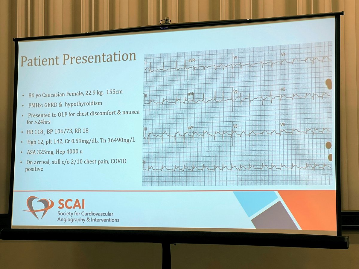 SCAI's tweet photo. @Pooh_Velagapudi @HenrytTimothy @SVRaoMD @DrRanyaSweis Discussion and conclusions from Dr. Elise Strum Anderson’s presentation “Rota to the Rescue” at #SCAI2022. #coronary #challengingcase #SCAIWIN https://t.co/ykZAp48D13