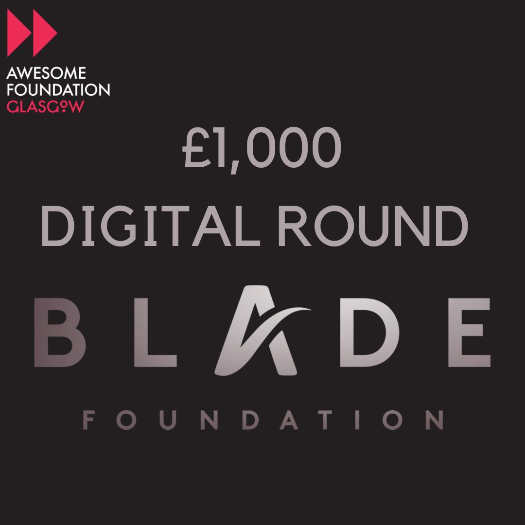 We’ve partnered with <a href="/bladefoundation/">Blade Foundation</a> to offer a £1,000 grant for our next round of funding. Applications close on 27th July. Find out more here bit.ly/3nDdXWp

#glasgow #digital #seedfund #scotland