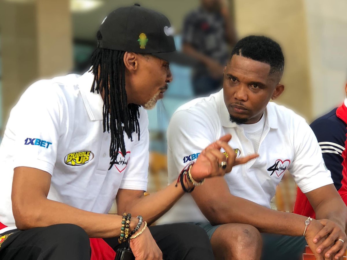 AllezLesLions's tweet image. 🔴 Samuel Eto’o, Francis Ngannou, Bill Tchato, Augustine Simo et de nombreuses autres personnalités étaient présentes ce matin au Palais des Congrès dans le cadre de la marche de sensibilisation aux maladies cardiovasculaires organisée par la Fondation Rigobert Song. 🙏🇨🇲