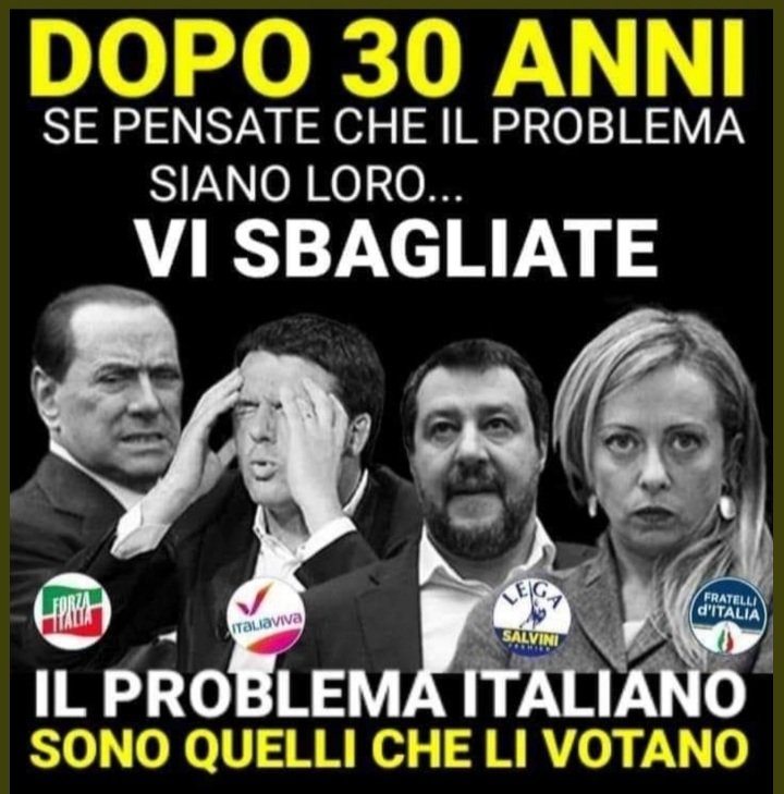 Chi vota questa gente, o non è informato o è un COGLIONE!