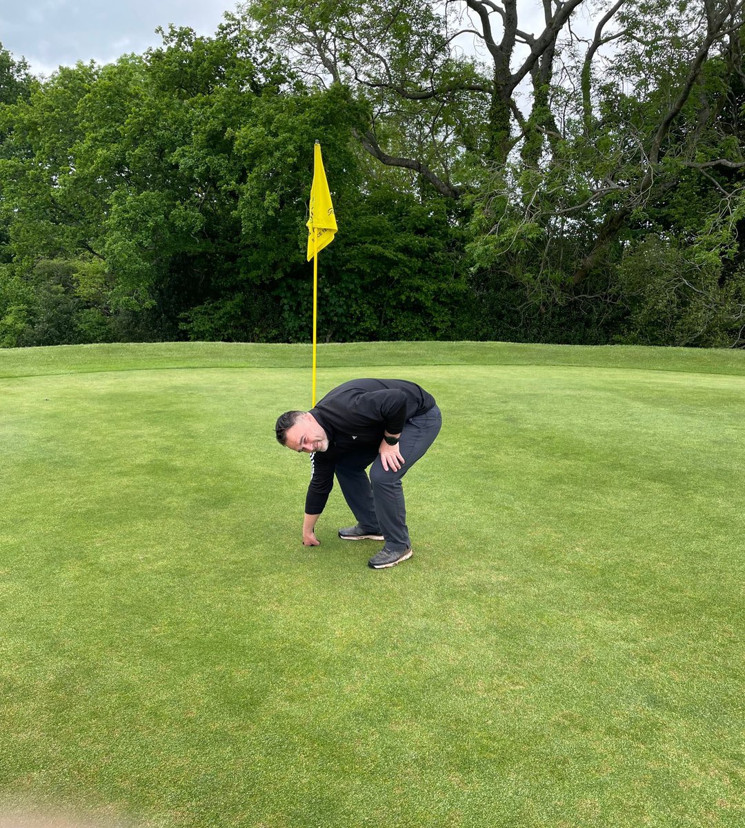 Greenmeadowshop's tweet photo. 🚨Hole in one alert 🚨 @vanny0710 had a hole in 1 on the 1st round of the club championship strokeplay on hole 13 😊😃 absolutely brilliant, well done sir 💪🏼👊🏼👊🏼 also clubhouse leader with 73, joined on 73 is @jamesdrury0 https://t.co/bCIOfV9KJN