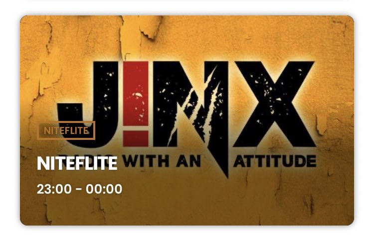 JINX - REBEL RADIO (@jinxradio_nl) on Twitter photo Ieder zaterdagavond op Jinxradio.nl: <a href="/dennis_hoebee/">Dennis Hoebee</a> met Niteflite.
Zoals hij zelf zegt: “Een uurtje muzikale fijnproeverij vanuit mijn homestudio. Straight from my house to your house zeg maar;)”jinxradio.nl/shows/niteflit… Ieder zaterdagavond op Jinxradio.nl: <a href="/dennis_hoebee/">Dennis Hoebee</a> met Niteflite.
Zoals hij zelf zegt: “Een uurtje muzikale fijnproeverij vanuit mijn homestudio. Straight from my house to your house zeg maar;)”jinxradio.nl/shows/niteflit…