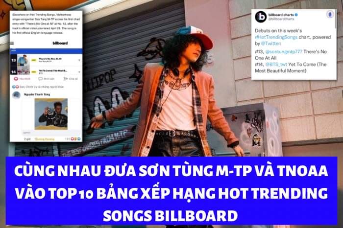 SKYMTP1603's tweet photo. #TheresNoOneAtAll by #SonTungMTP is the only song by a Vietnamese artist on the current Billboard’s Hot Trending Songs chart.
Shazaming it while listening on Spotify! 
@sontungmtp777

https://t.co/Jsc8SskwjL https://t.co/hTgveQBShs
