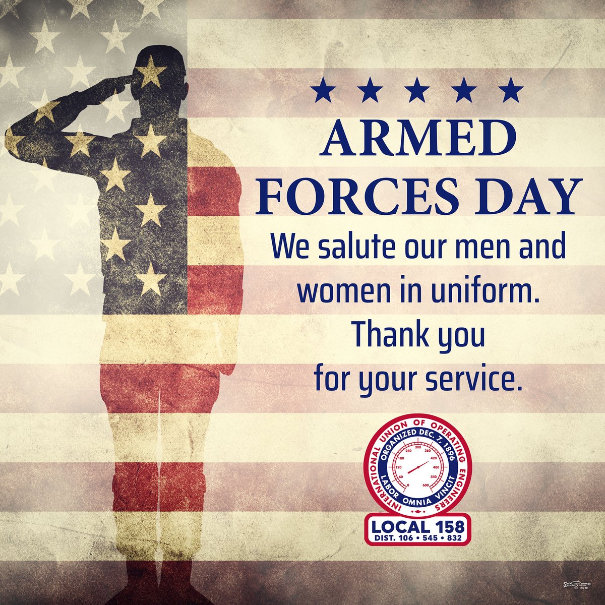 #ArmedForcesDay is an opportunity to honor the service and commitment of our men and women in uniform.

Thank you for your sacrifice and dedication. 

Visit nyh2h.org to learn about union career opportunities for members of our armed forces🎖️