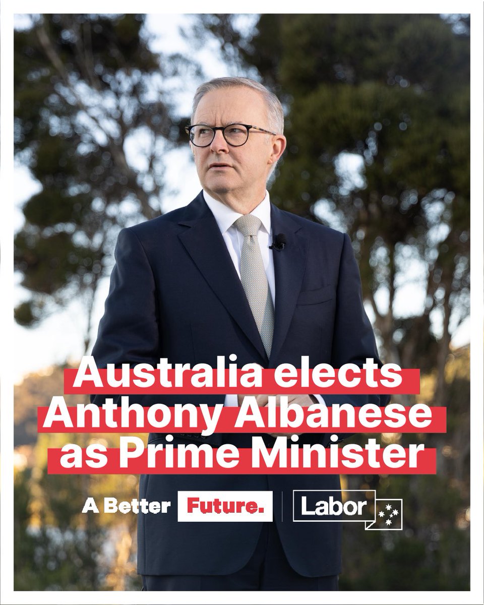 VictorianLabor's tweet photo. It's been a big night. While many things are uncertain, what we know is that Anthony Albanese will be our next Prime Minister. https://t.co/nHlFzBgnEG