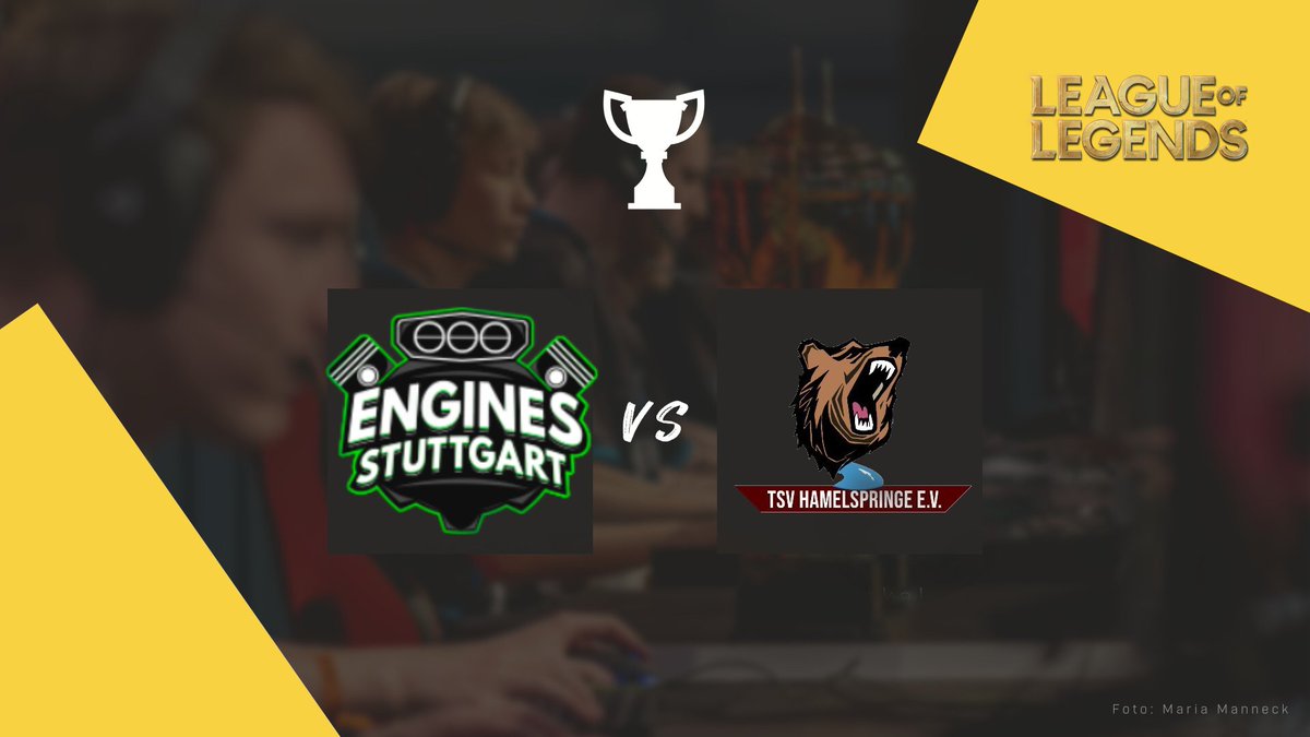 🤔Schon gemerkt? 
Wir sind live auf Twitch! 
Mit der Begegnung zwischen
<a href="/engines_stgt/">Engines Stuttgart e.V.</a>  🆚 <a href="/TSV_eSport/">TSV Hamelspringe eSport</a> 

Wer holt sich den ersten live Sieg? 

Schaltet ein auf
🖥️twitch.tv/vereinspokal

Heute castet für euch
🎙️ <a href="/BeSCWanna/">FabianMit</a> 

#Vereinspokal #ESBDVPLOL #LeagueofLegends