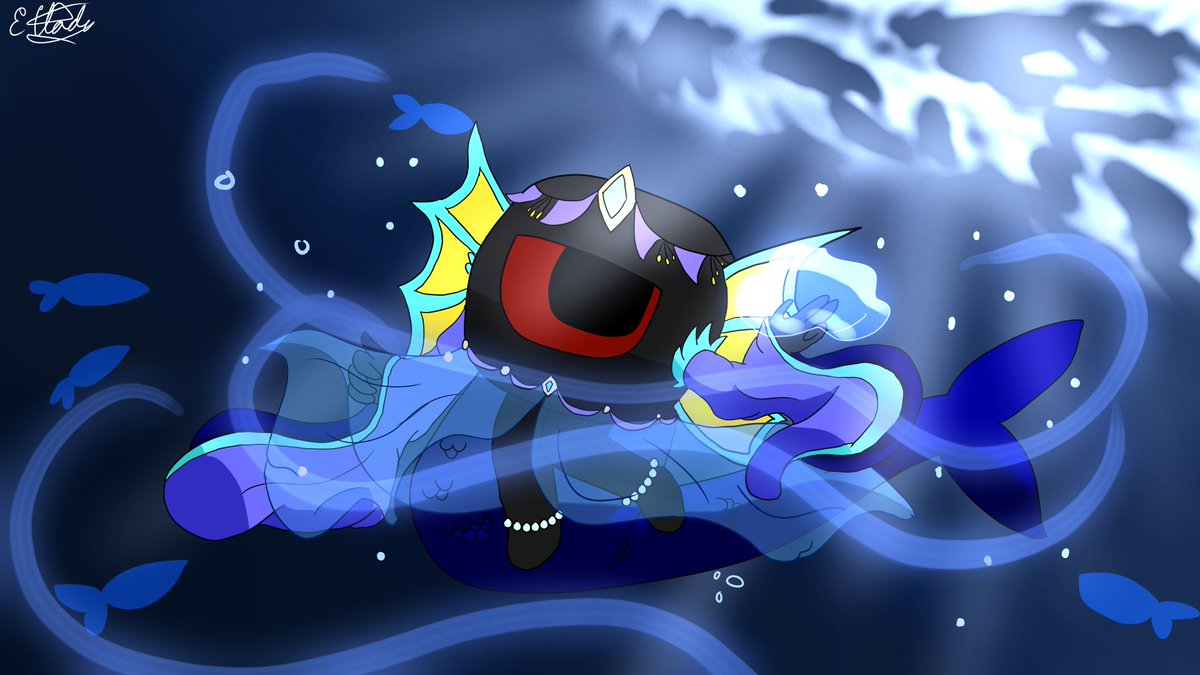 RenkiFox's tweet photo. Am sorry that I haven't posting art lately ~w~
It's the 4th Quarter of school and we've been winging stuffs left and right...
anyways, I drew Marina under water!
"The Zigoton Priestess of Water"
#patapon #underwater #fish #zigoton https://t.co/p5SWk4waDa
